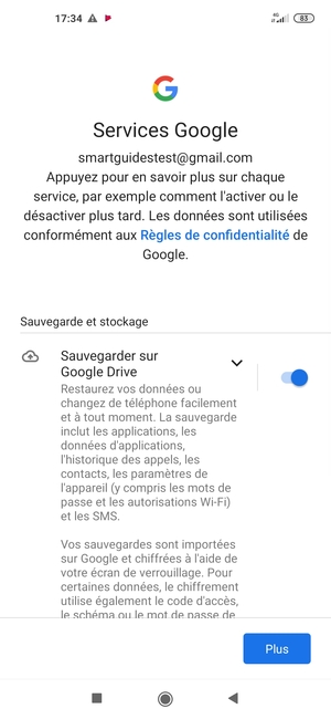 Sélectionnez Plus