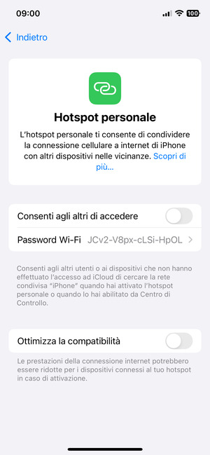 Attiva Consenti agli altri di accedere