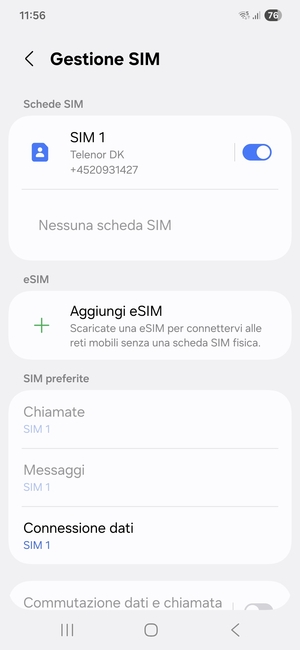 Seleziona Aggiungi eSIM