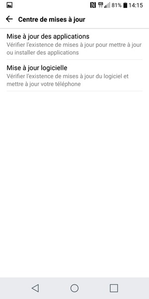 Sélectionnez Mise à jour logicielle
