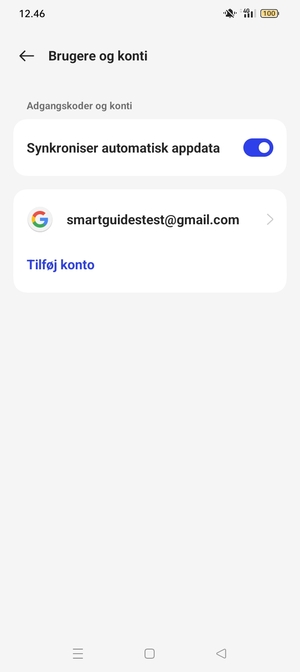 Vælg din Google-konto