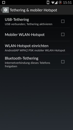 Wählen Sie WLAN-Hotspot einrichten