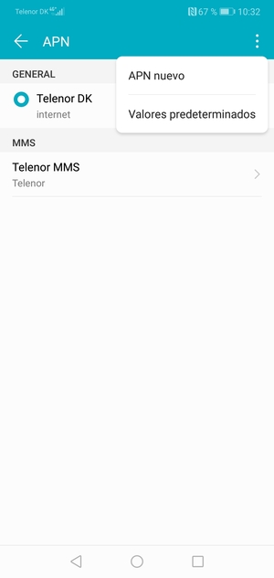 Seleccione Valores predeterminados