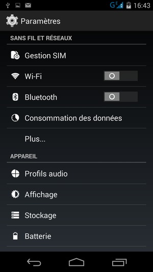 Sélectionnez Wi-Fi