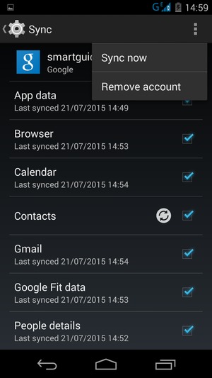 Select Sync now