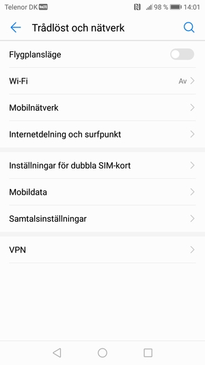 Välj Wi-Fi