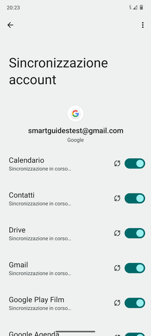 Le tue informazioni verranno sincronizzate