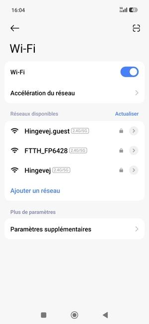 Sélectionnez le réseau sans fil auquel vous souhaitez vous connecter