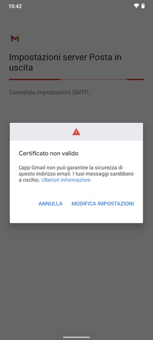 Seleziona MODIFICA IMPOSTAZIONI