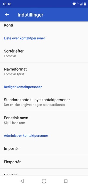 Scroll til og vælg Importér