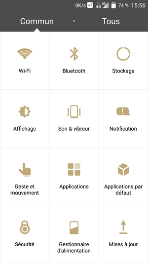 Sélectionnez Tous