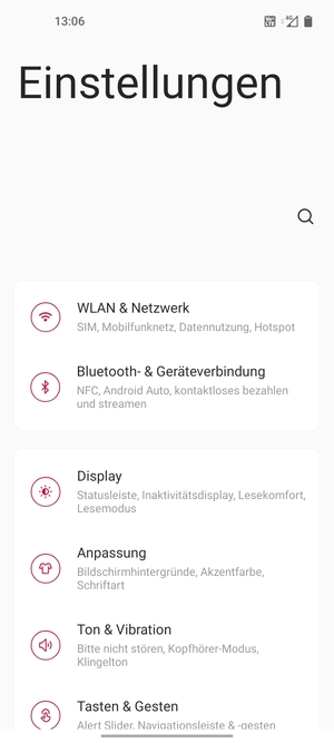 Wählen Sie WLAN & Netwerk
