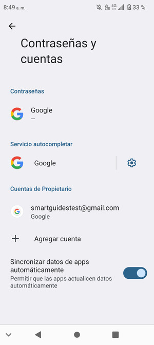 Seleccione su cuenta Google