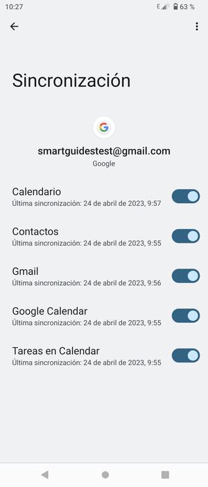 Asegúrese de haber seleccionado Contactos