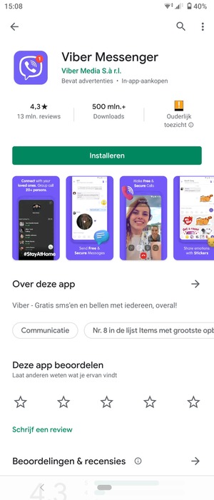 Selecteer Installeren