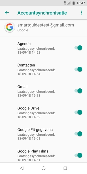 Selecteer de Menu-knop