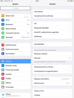 Seleccione General y Actualización software
