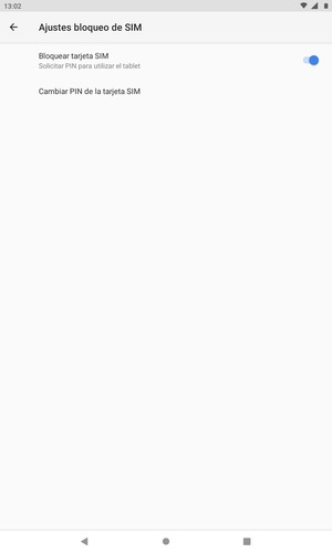 Seleccione Cambiar PIN de la tarjeta SIM