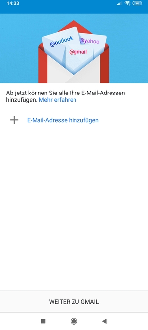 Wählen Sie E-Mail-Adresse hinzufügen
