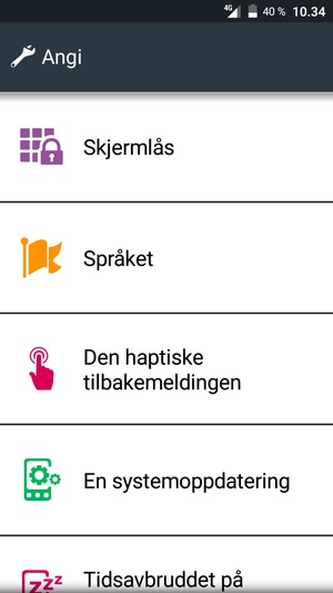 Bla til og velg En systemoppdatering