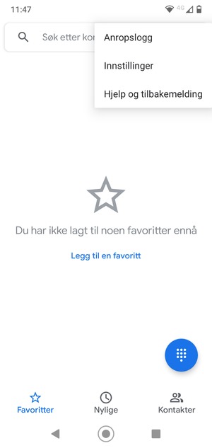 Velg Innstillinger