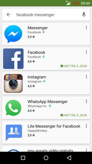 Sélectionnez l'appli