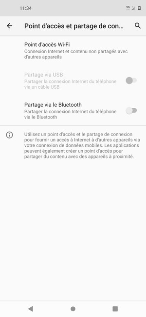 Sélectionnez Point d'accès Wi-Fi