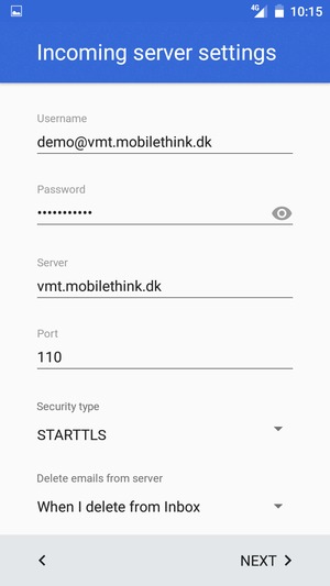 Select Security type