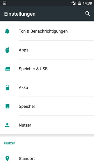 Scrollen Sie und wählen Sie Akku