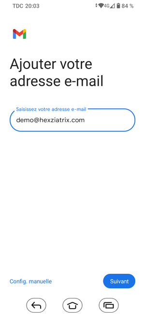 Saisissez votre adresse e-mail et sélectionnez Suivant
