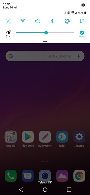 Deslice hacia abajo el menú superior de nuevo