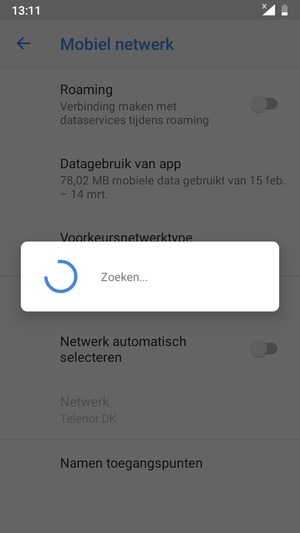 Wacht tot de zoekopdracht beëindigd is