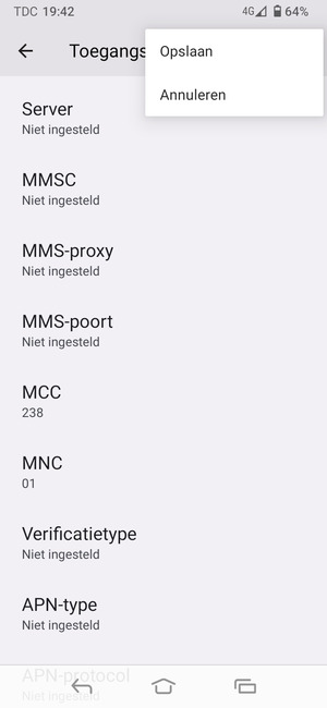 Selecteer Opslaan