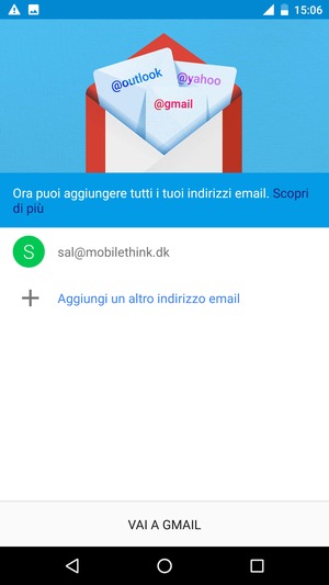 Seleziona VAI A GMAIL