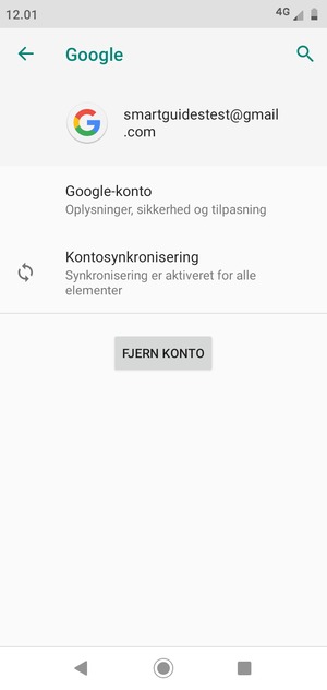 Vælg Kontosynkronisering
