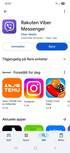 Velg Åpne