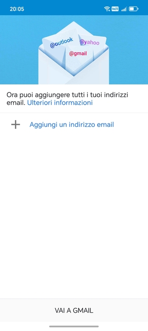 Seleziona Aggiungi un indirizzo email