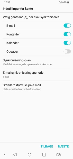 Vælg NÆSTE