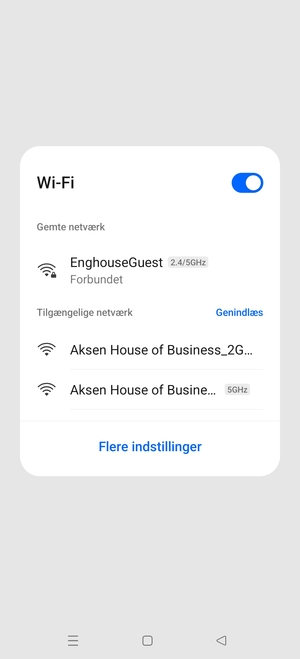Slå Wi-Fi fra