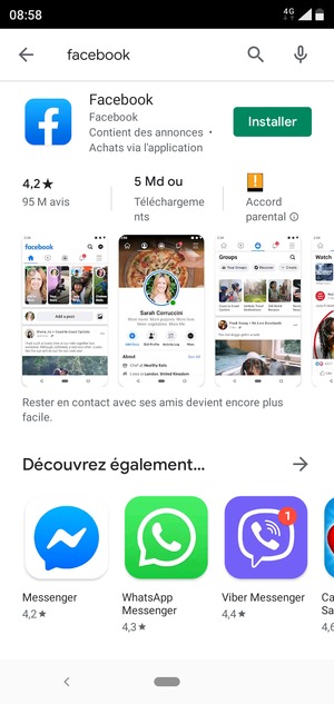 Sélectionnez l'appli