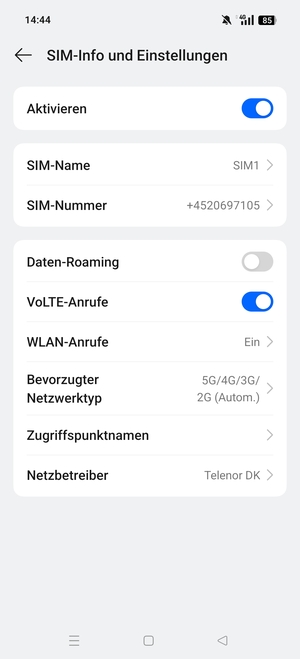Um das Netzwerk zu wechseln, falls Probleme auftreten, wählen Sie Netzbetreiber