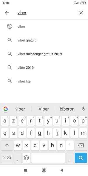 Saisissez le nom de l'appli et sélectionnez Rechercher