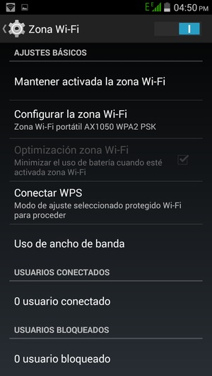 El teléfono ha sido configurado para su uso como módem