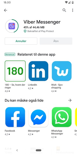 Afvent at installeringen er afsluttet