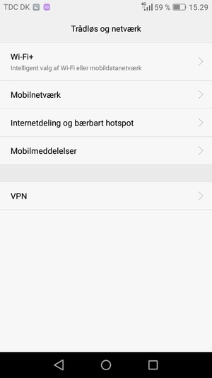 Vælg Mobilnetværk