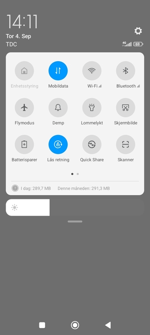 Slå på Batterisparer