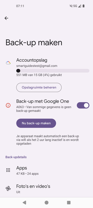 Selecteer Accountopslag