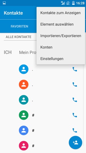 Wählen Sie Importieren/Exportieren