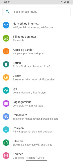 Velg Sikkerhet