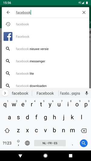 Voer de app-naam in en selecteer Zoeken